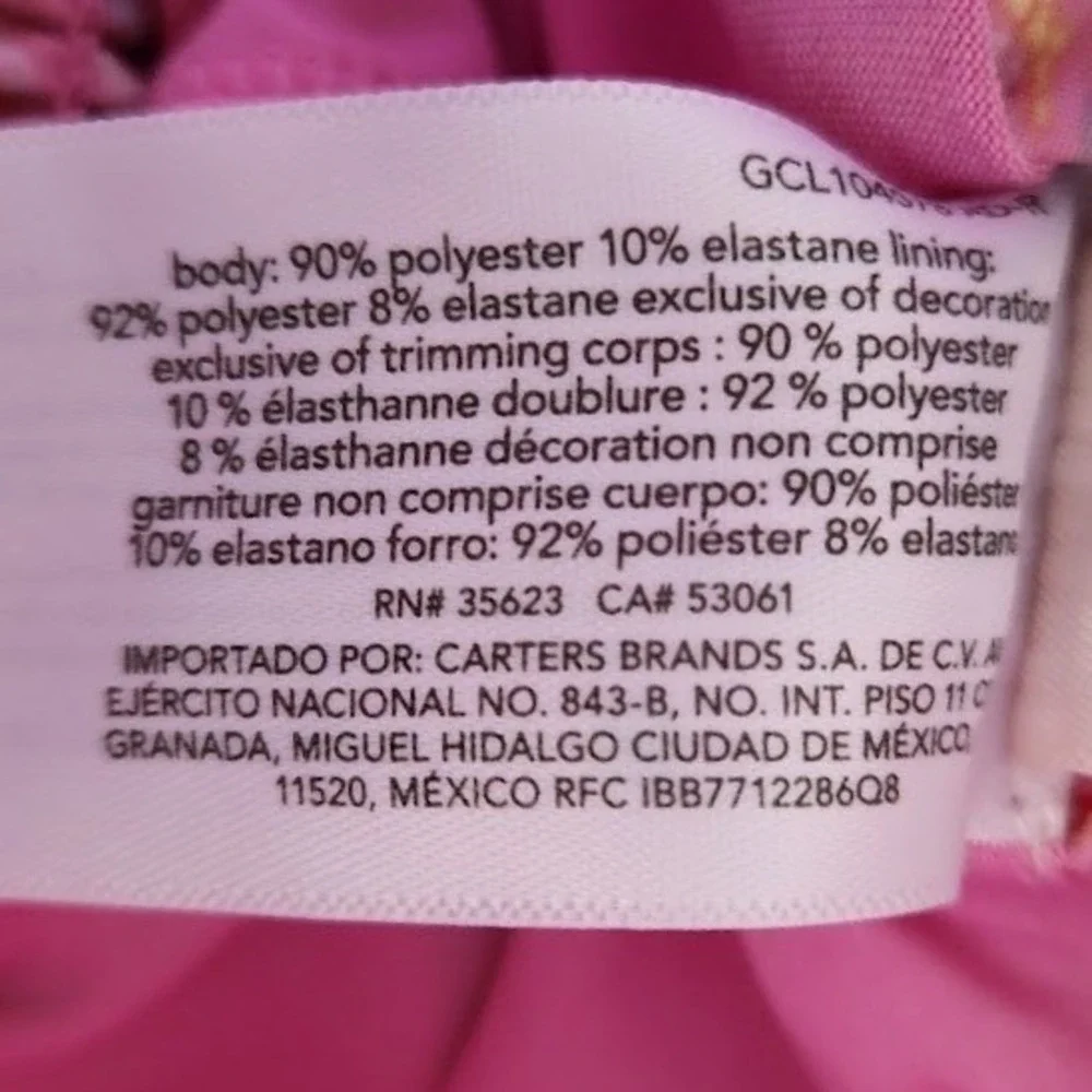 OshKosh Bgosh Girls Pink Tropical Floral Smocked Waist Active Shorts Size 7 630